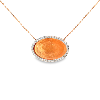 0.26CT Diamond Pendant 18k Rose Gold