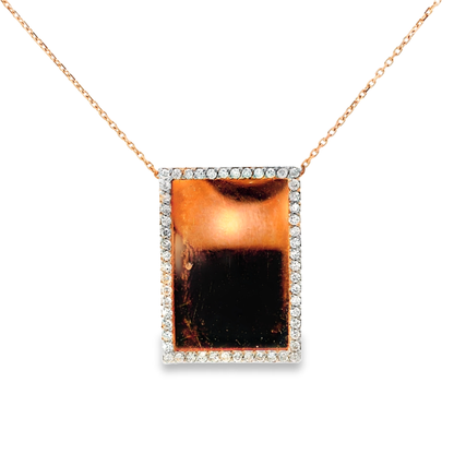 0.20CT Diamond Pendant 18k Rose Gold