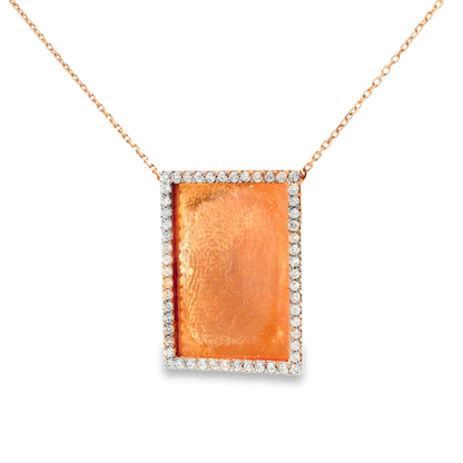0.20CT Diamond Pendant 18k Rose Gold