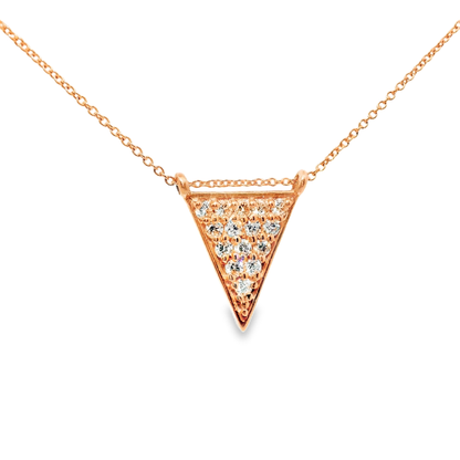 0.32CT Diamond Pendant 14k Rose Gold