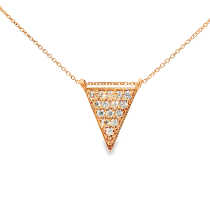 0.32CT Diamond Pendant 14k Rose Gold
