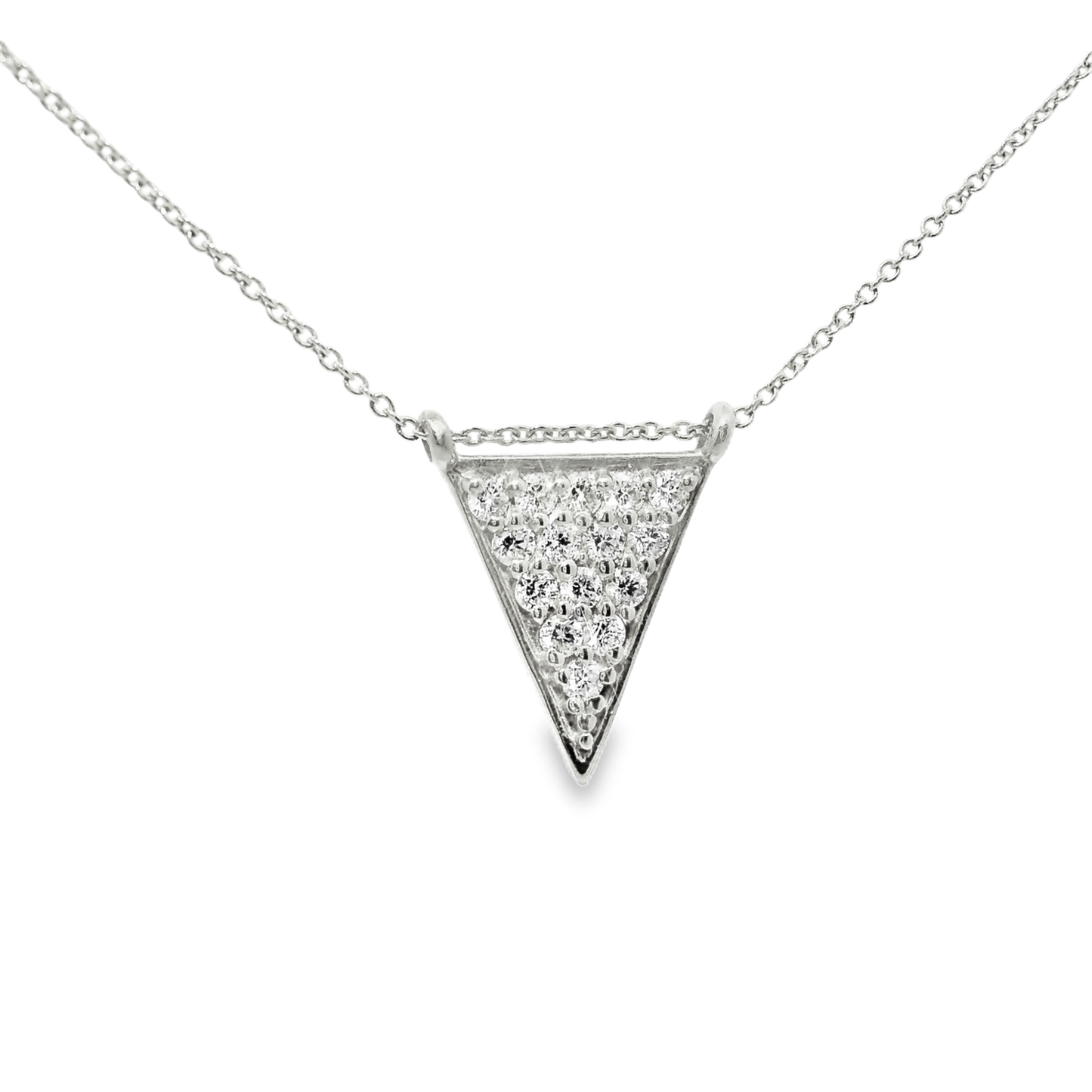 0.32CT Diamond Pendant 14k White Gold