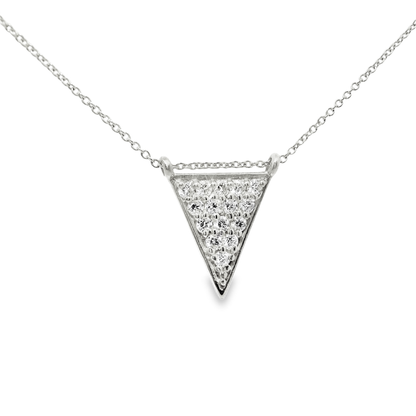 0.32CT Diamond Pendant 14k White Gold