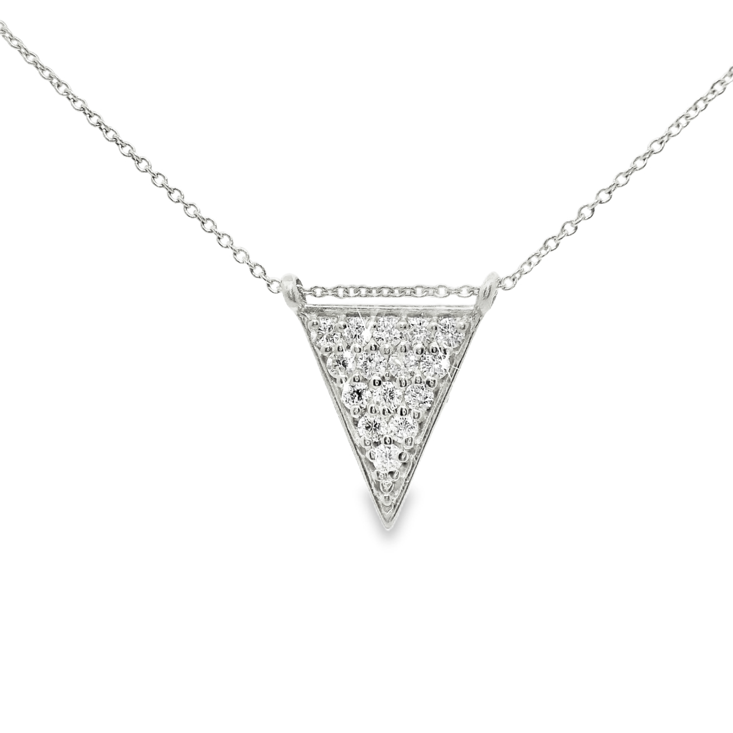 0.32CT Diamond Pendant 14k White Gold