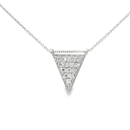 0.32CT Diamond Pendant 14k White Gold