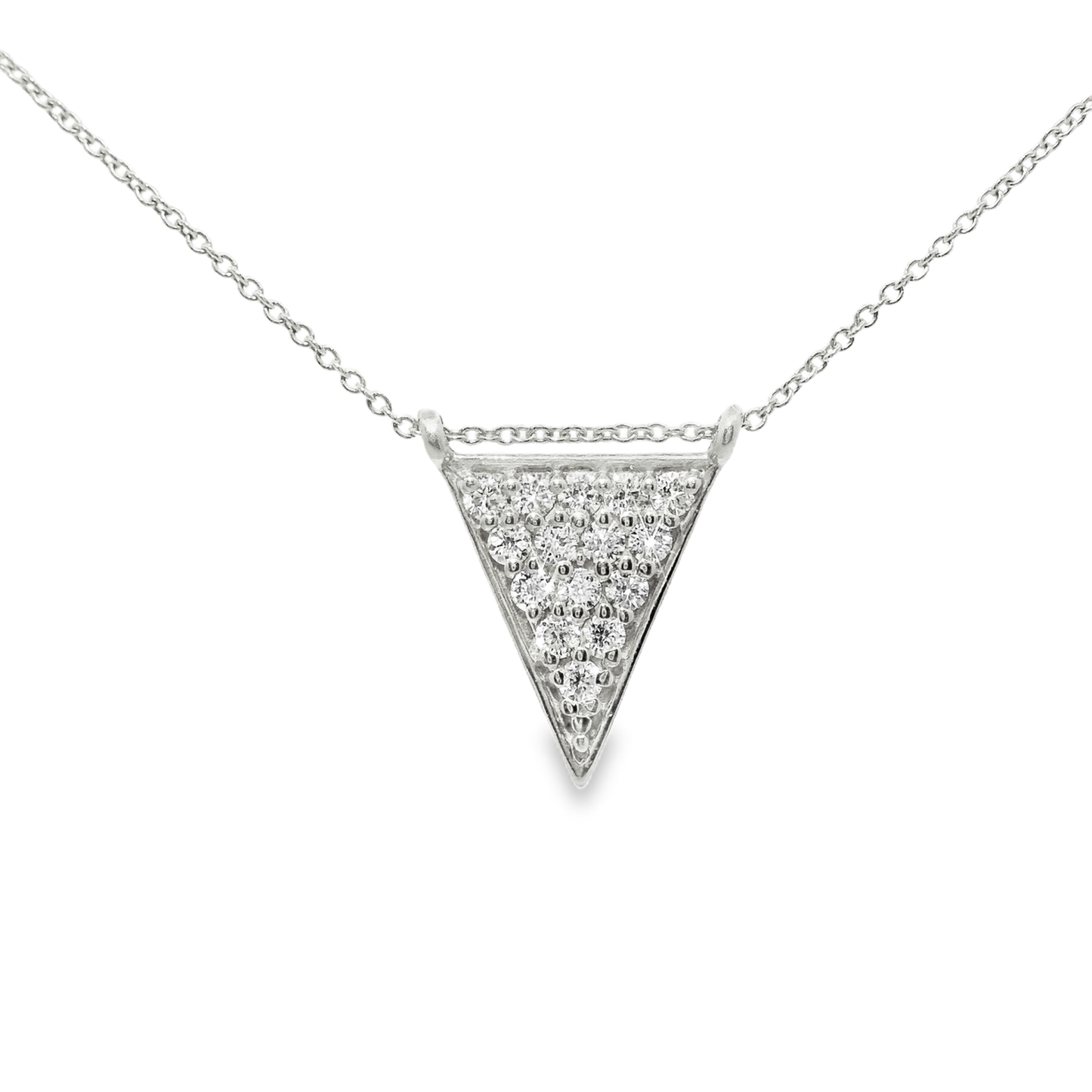 0.32CT Diamond Pendant 14k White Gold
