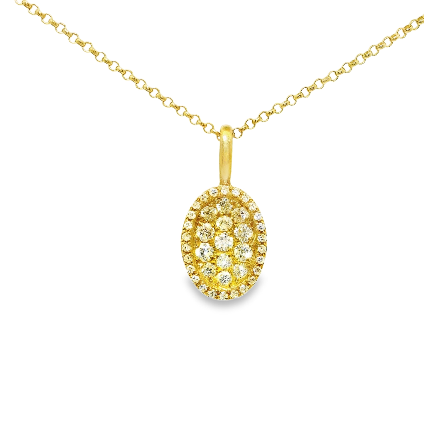 0.25CT Diamond Pendant 18k Yellow Gold