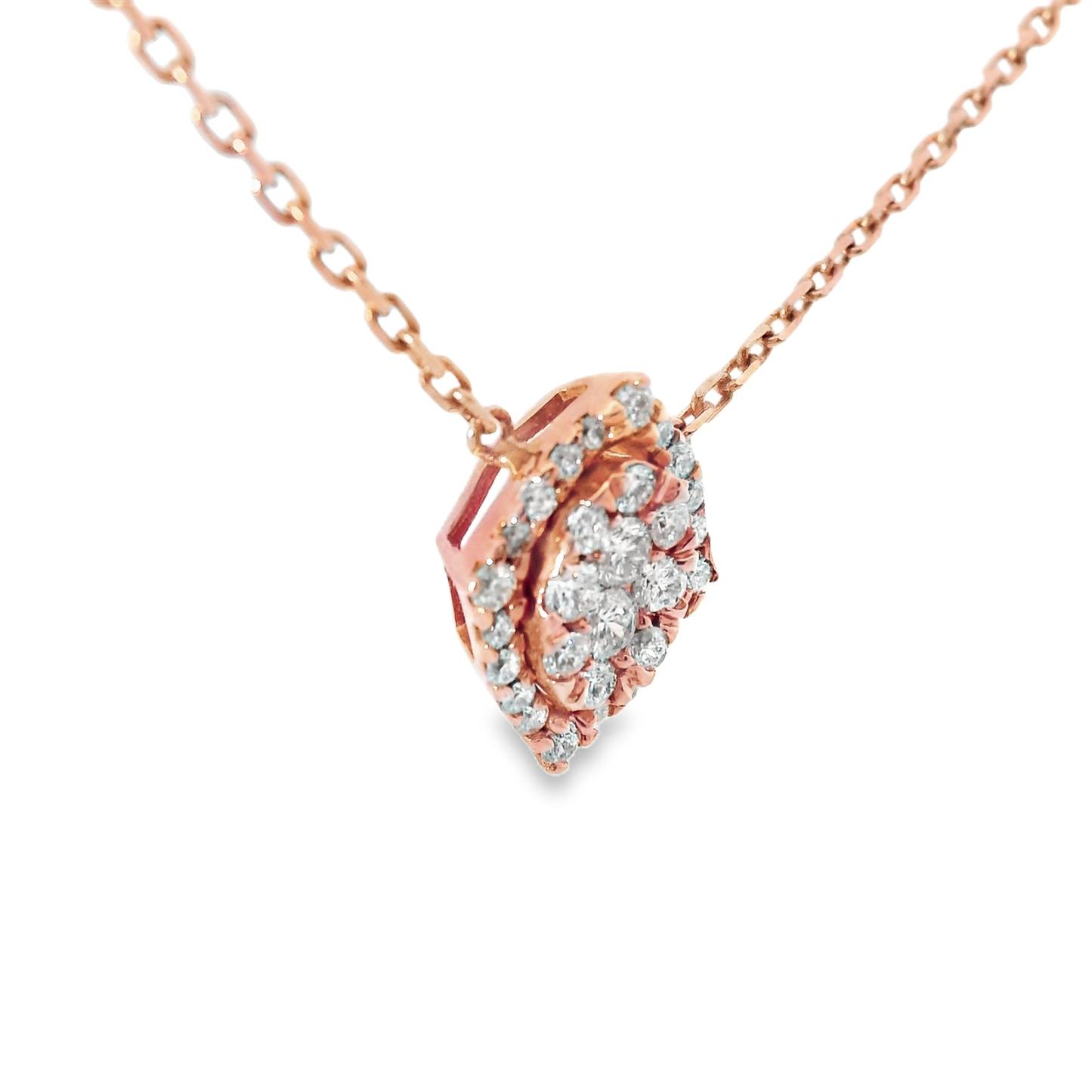 0.43CT Diamond Pendant 14k Rose Gold