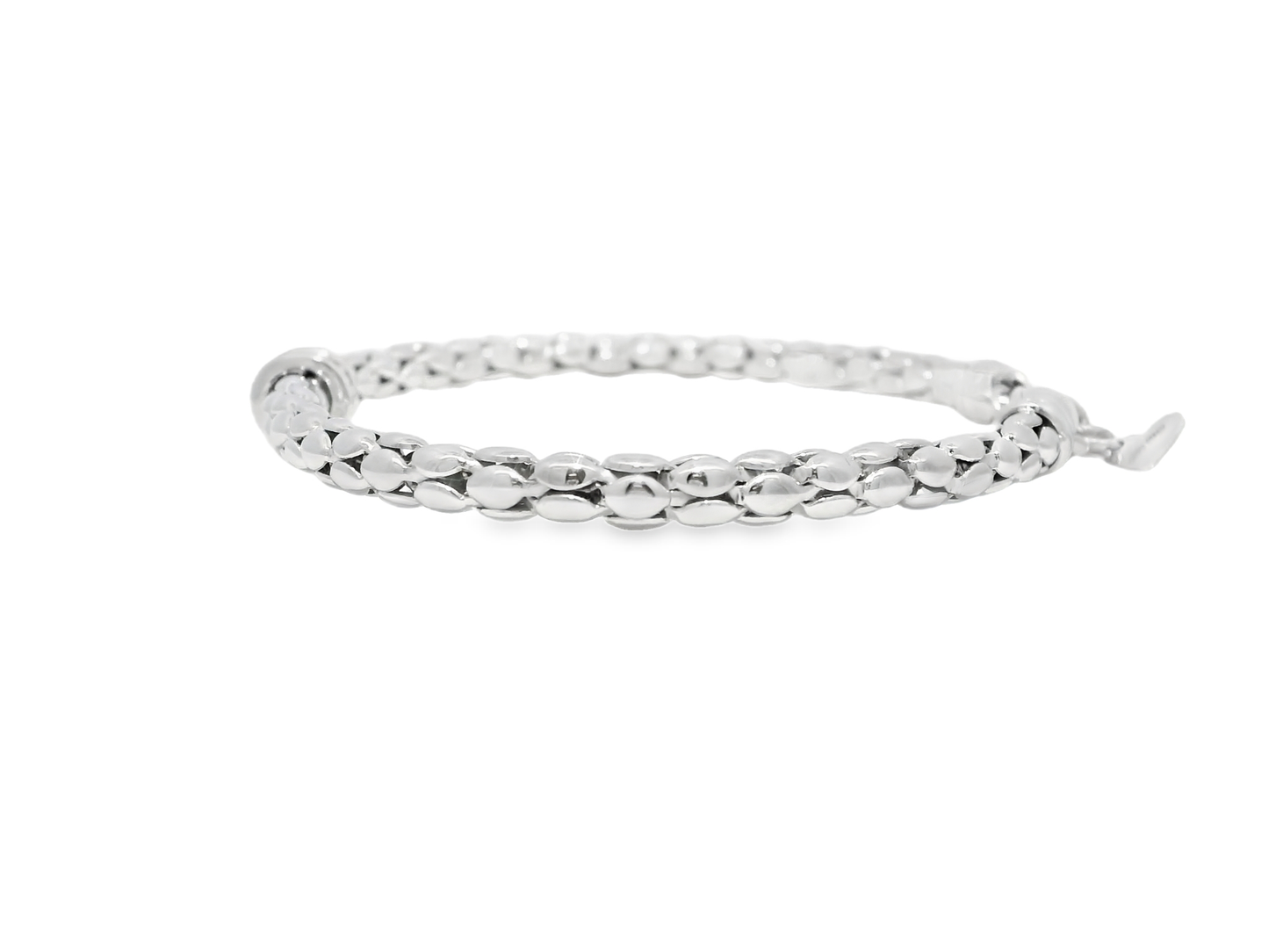 0.29CT Diamond Bangle 14k White Gold