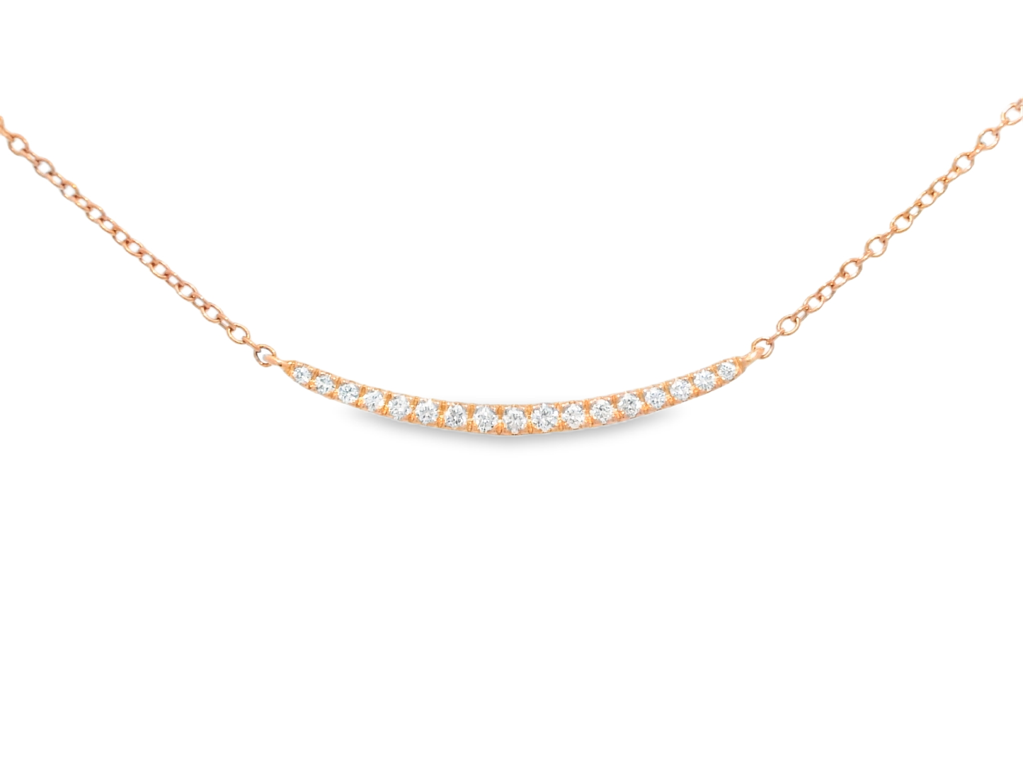0.24CT Diamond Pendant 18k Rose Gold