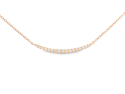 0.24CT Diamond Pendant 18k Rose Gold