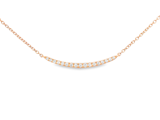 0.24CT Diamond Pendant 18k Rose Gold