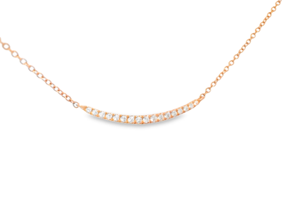 0.24CT Diamond Pendant 18k Rose Gold