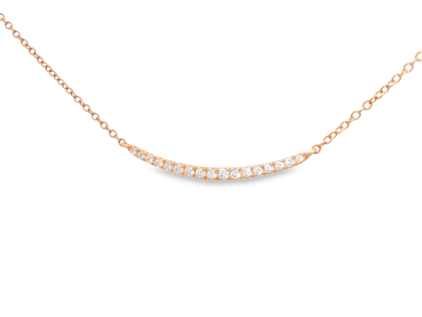 0.24CT Diamond Pendant 18k Rose Gold