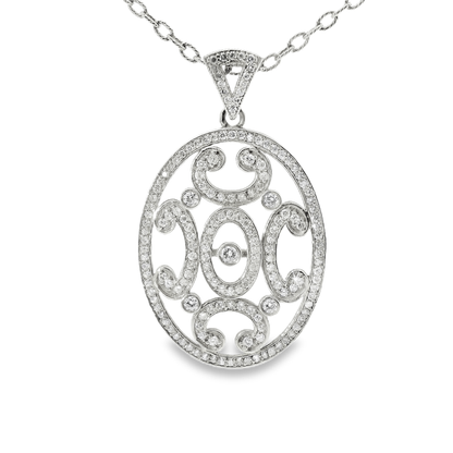 1.73CT Diamond Pendant 14k Yellow Gold