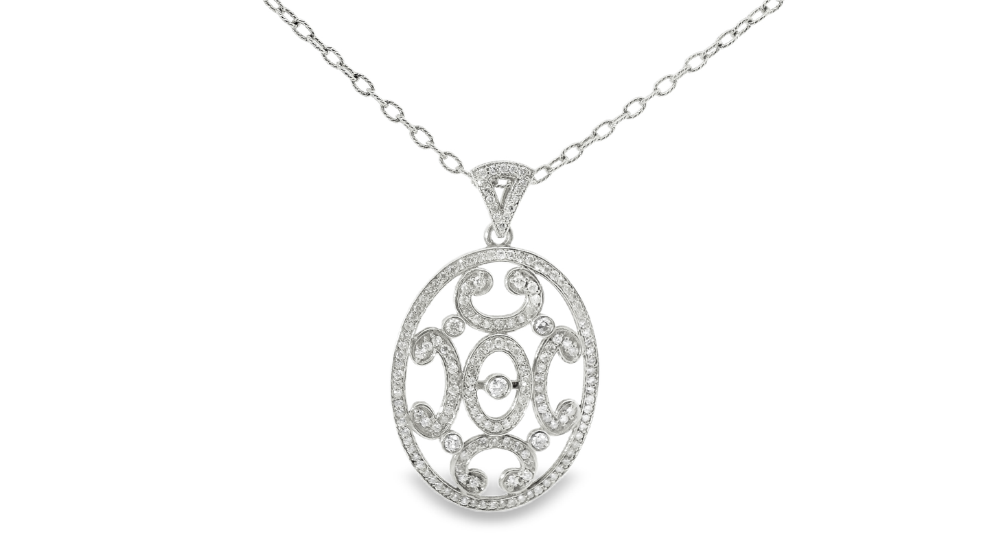 1.73CT Diamond Pendant 14k Yellow Gold