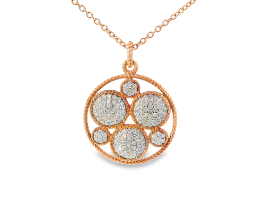 2.07CT Diamond Pendant 14k Rose Gold