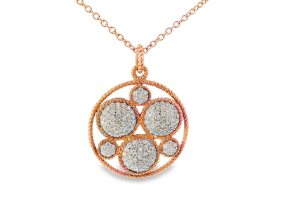 2.07CT Diamond Pendant 14k Rose Gold