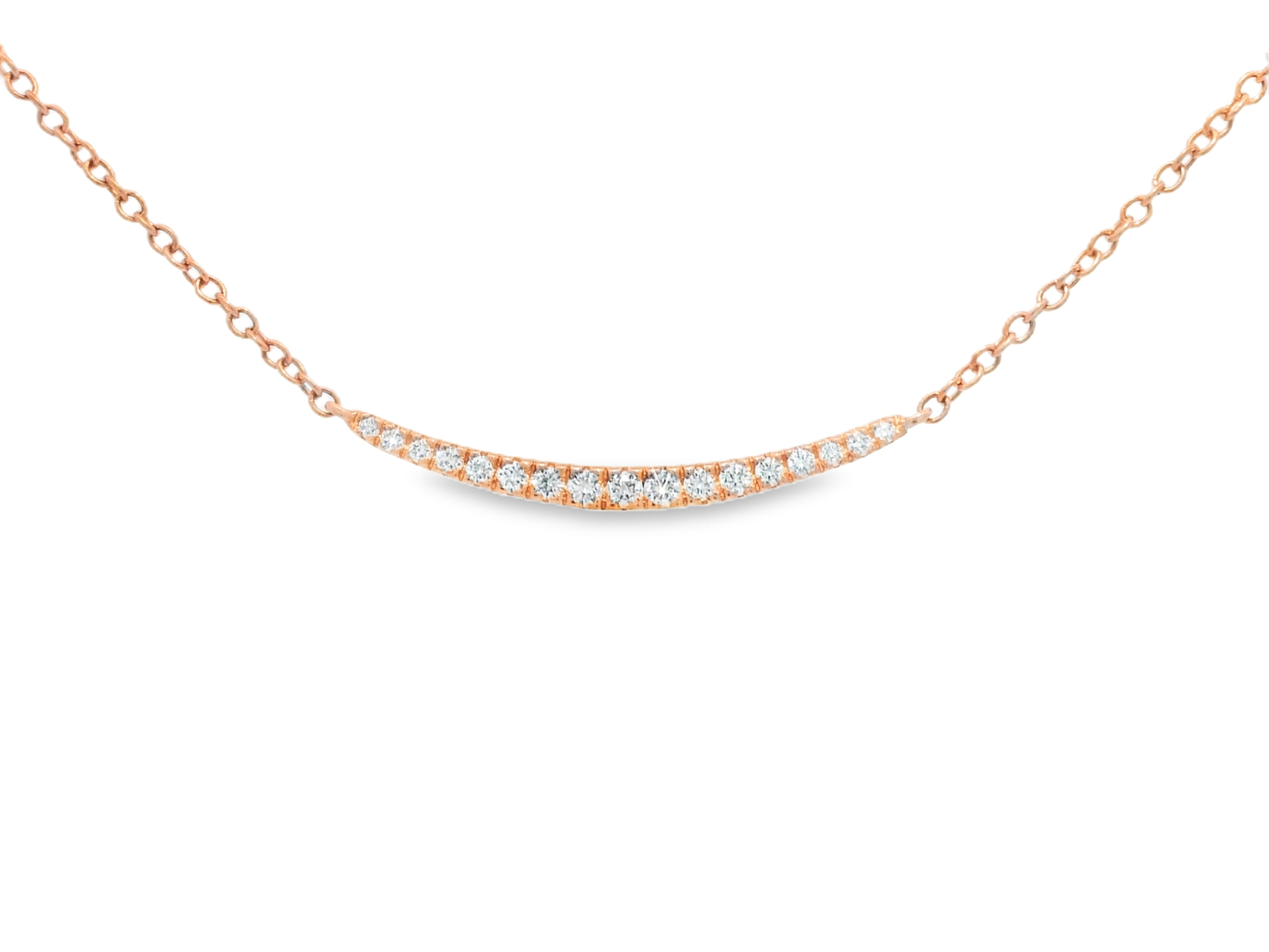 0.29CT Diamond Pendant 18k Pink Gold