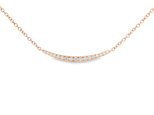 0.29CT Diamond Pendant 18k Pink Gold