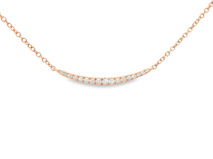 0.29CT Diamond Pendant 18k Pink Gold