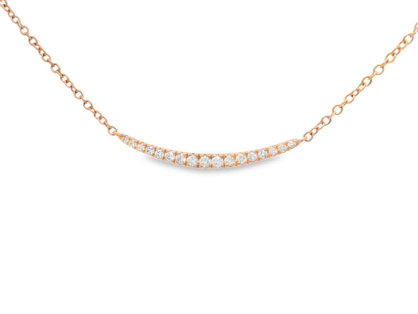 0.29CT Diamond Pendant 18k Pink Gold