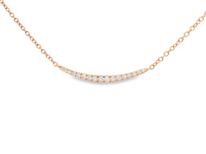 0.29CT Diamond Pendant 18k Pink Gold