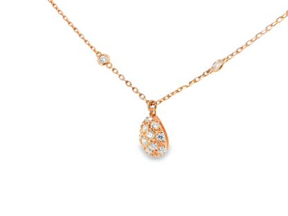 0.75CT Diamond Pendant 14k Rose Gold