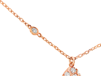0.75CT Diamond Pendant 14k Rose Gold
