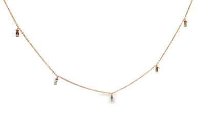0.21CT Diamond Pendant 14k Rose Gold