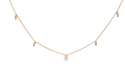 0.21CT Diamond Pendant 14k Rose Gold