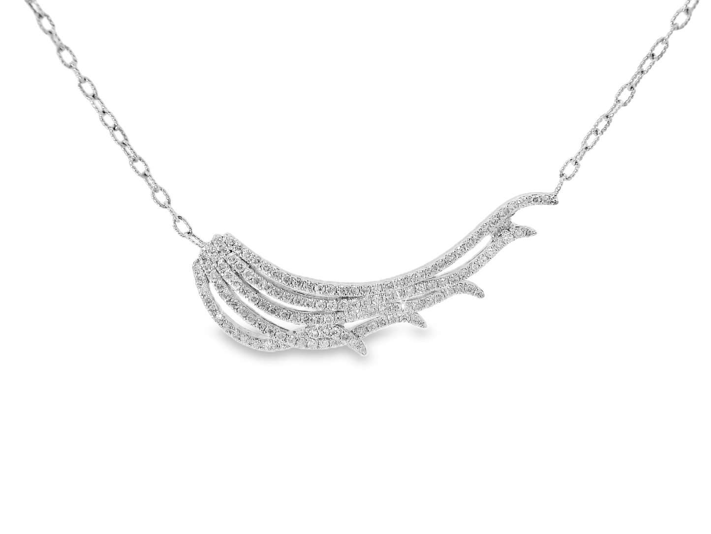 0.94CT Diamond Pendant 14k White Gold