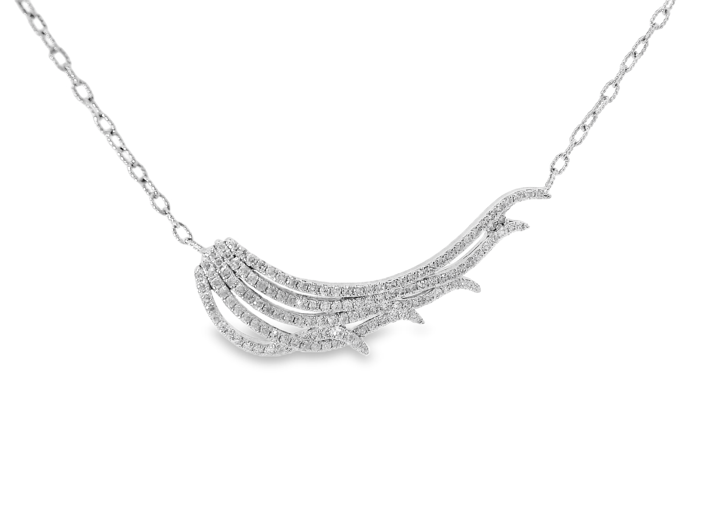 0.94CT Diamond Pendant 14k White Gold