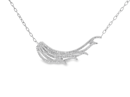 0.94CT Diamond Pendant 14k White Gold