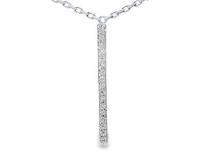 0.36CT Diamond Bar Pendant 14k Gold