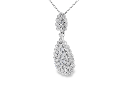 1.17CT Diamond Pendant 14k White Gold