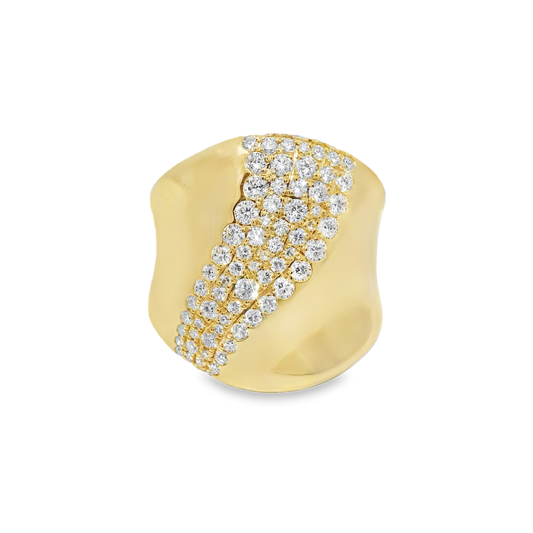 1.12CT Diamond Ring 14k Yellow Gold