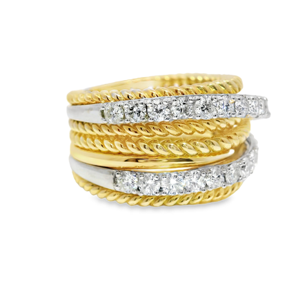 1.34CT Diamond Ring 14k Yellow Gold