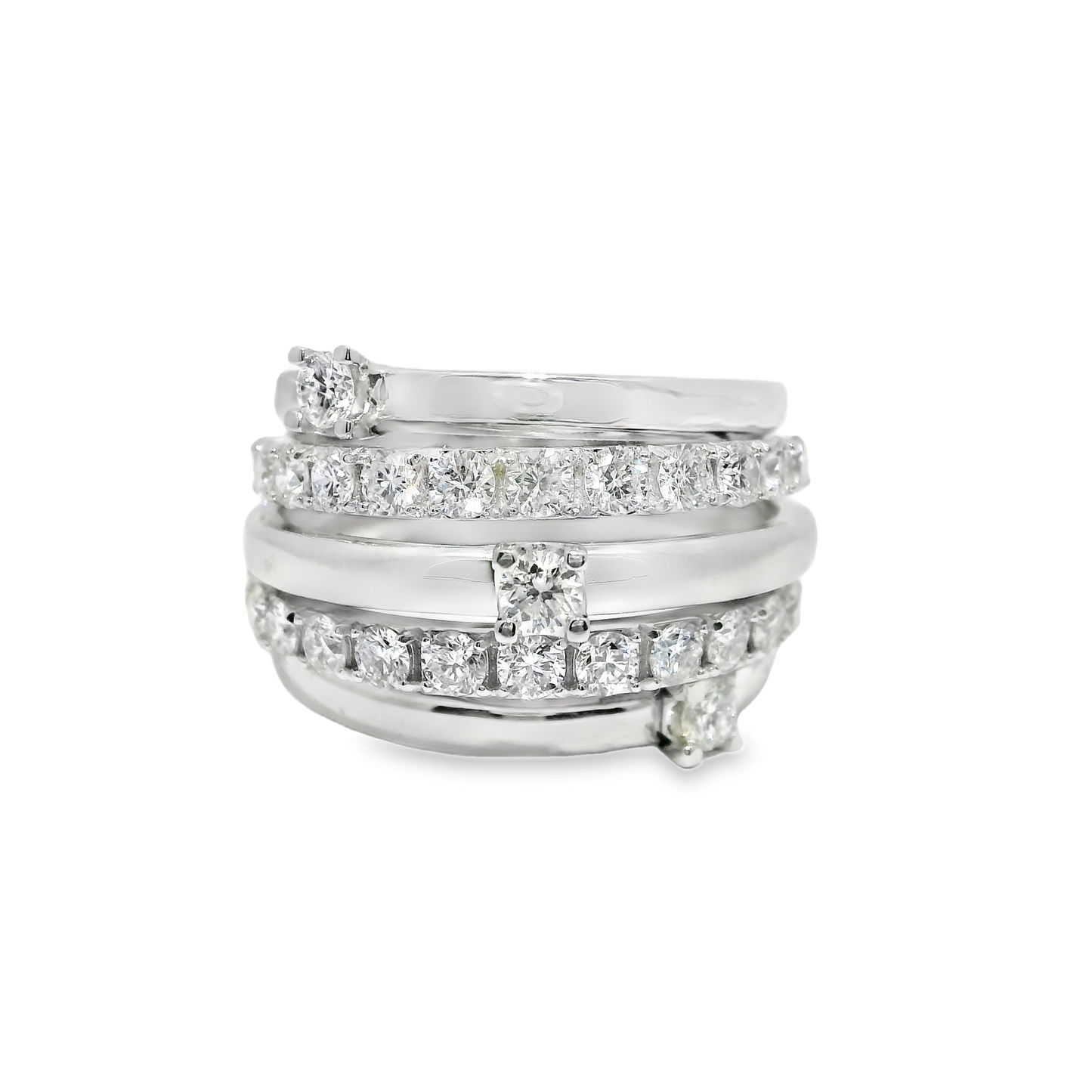 1.49CT Diamond Ring 14k White Gold