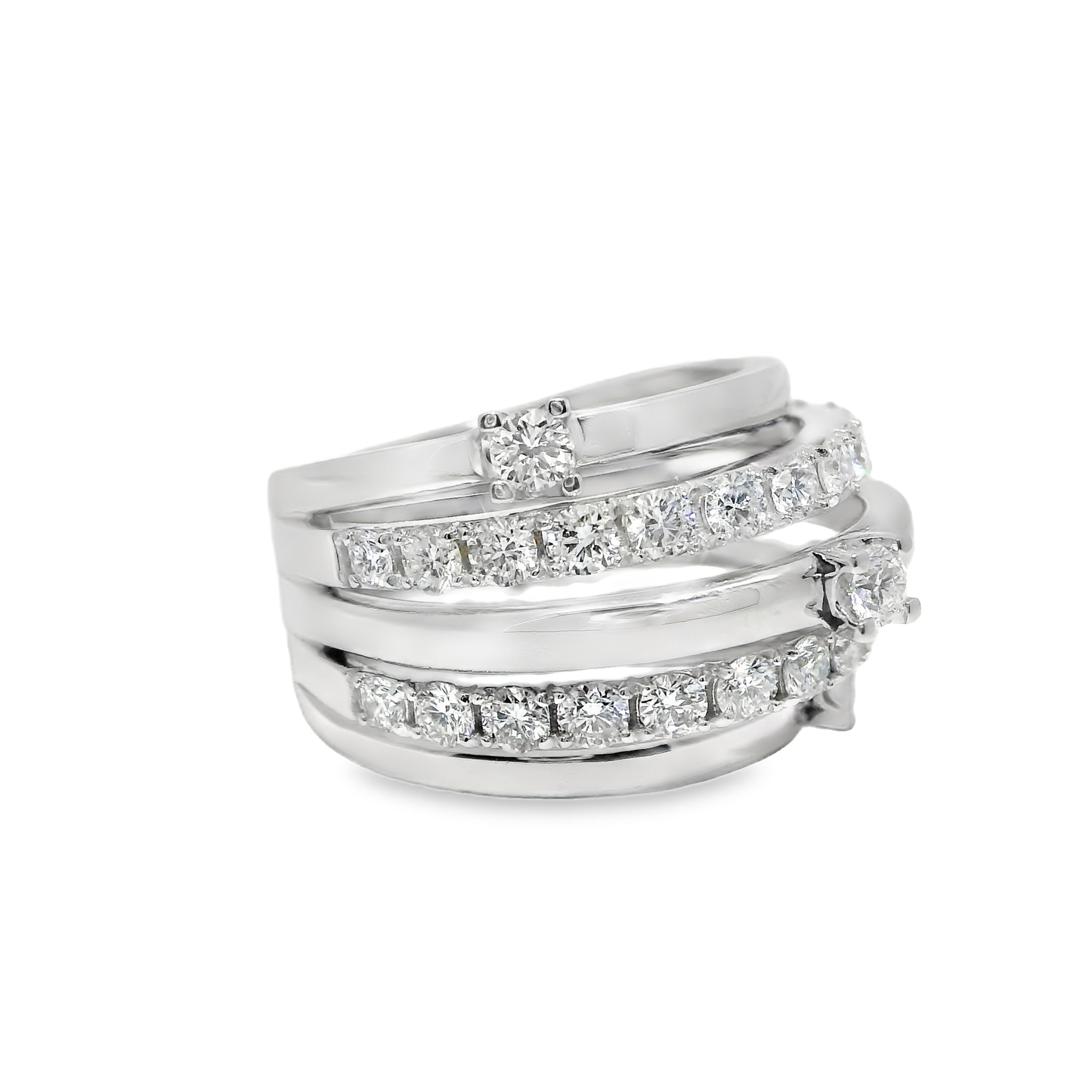 1.49CT Diamond Ring 14k White Gold