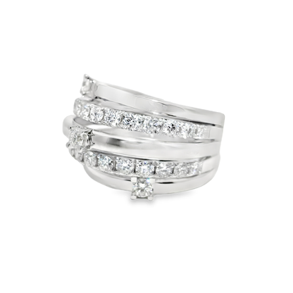 1.49CT Diamond Ring 14k White Gold