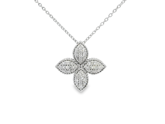 0.48CT Diamond Pendant 18k White Gold