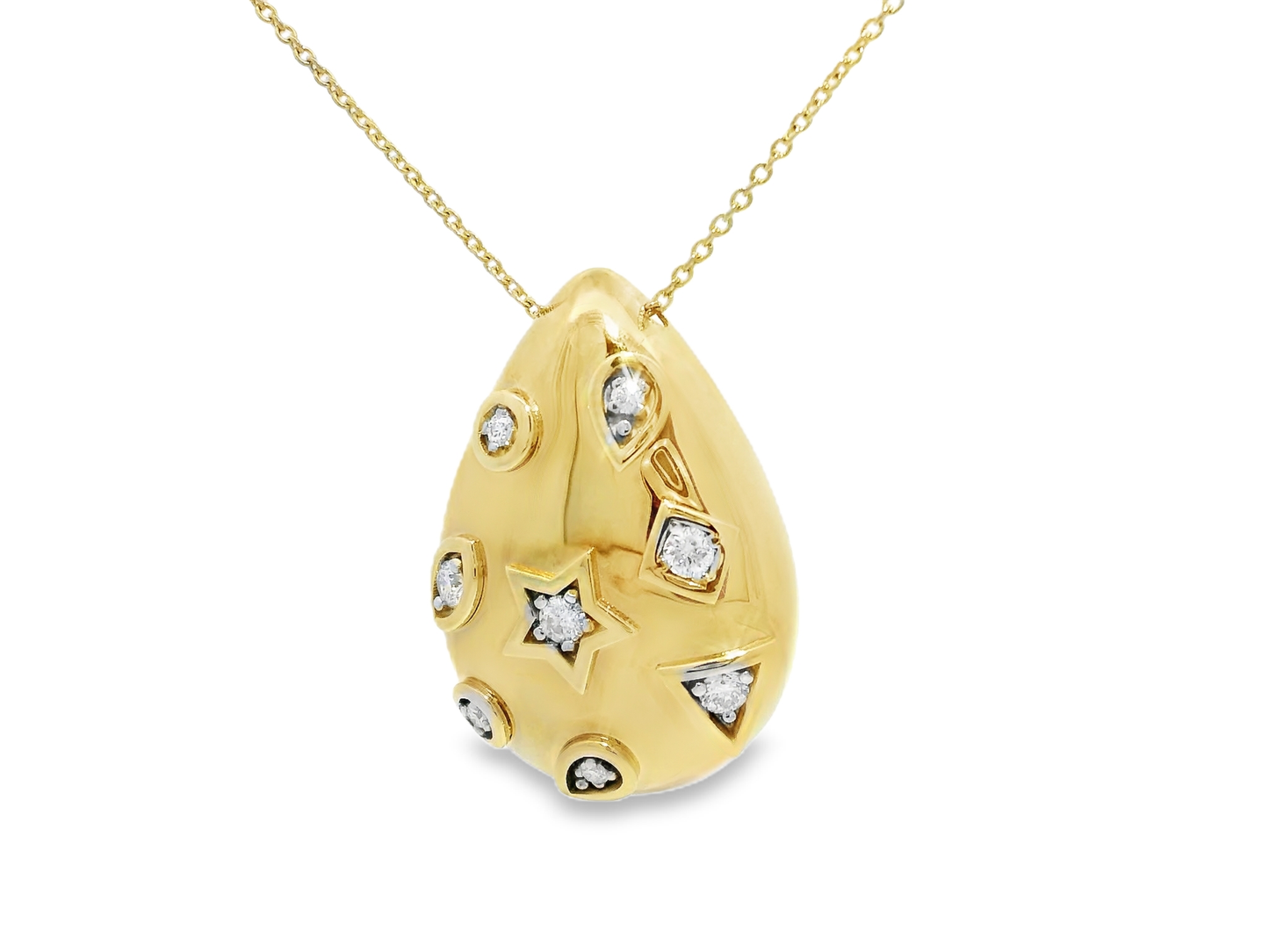0.33CT Diamond Pendant 14k Yellow Gold