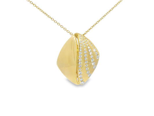 0.47Ct Diamond Pendant 14k Yellow Gold