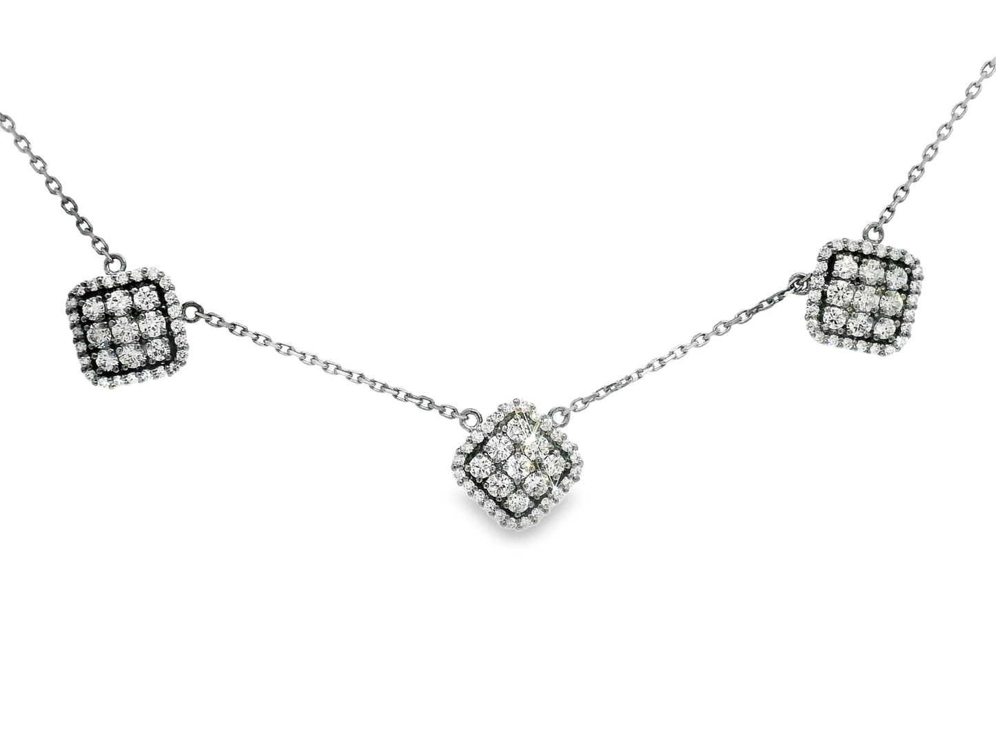 1.51CT Diamond Pendant 14k White Gold