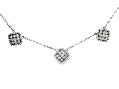 1.51CT Diamond Pendant 14k White Gold