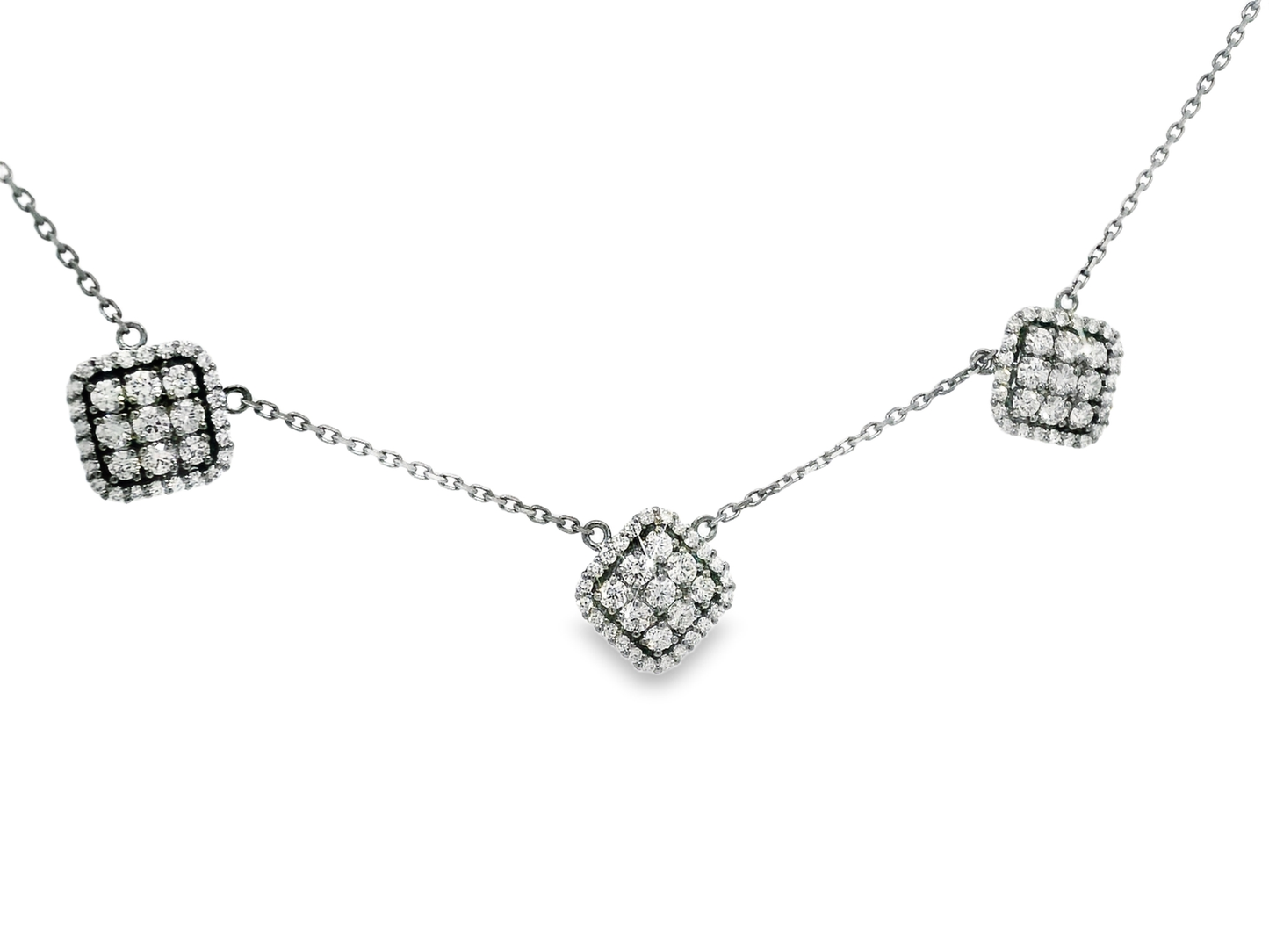 1.51CT Diamond Pendant 14k White Gold