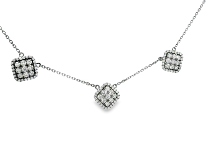 1.51CT Diamond Pendant 14k White Gold