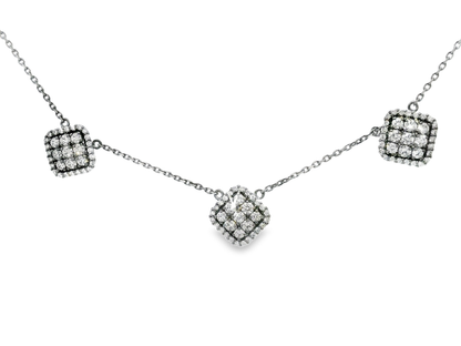 1.51CT Diamond Pendant 14k White Gold