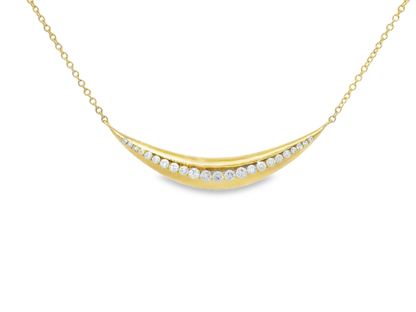 0.27CT Diamond Pendant 14k Yellow Gold